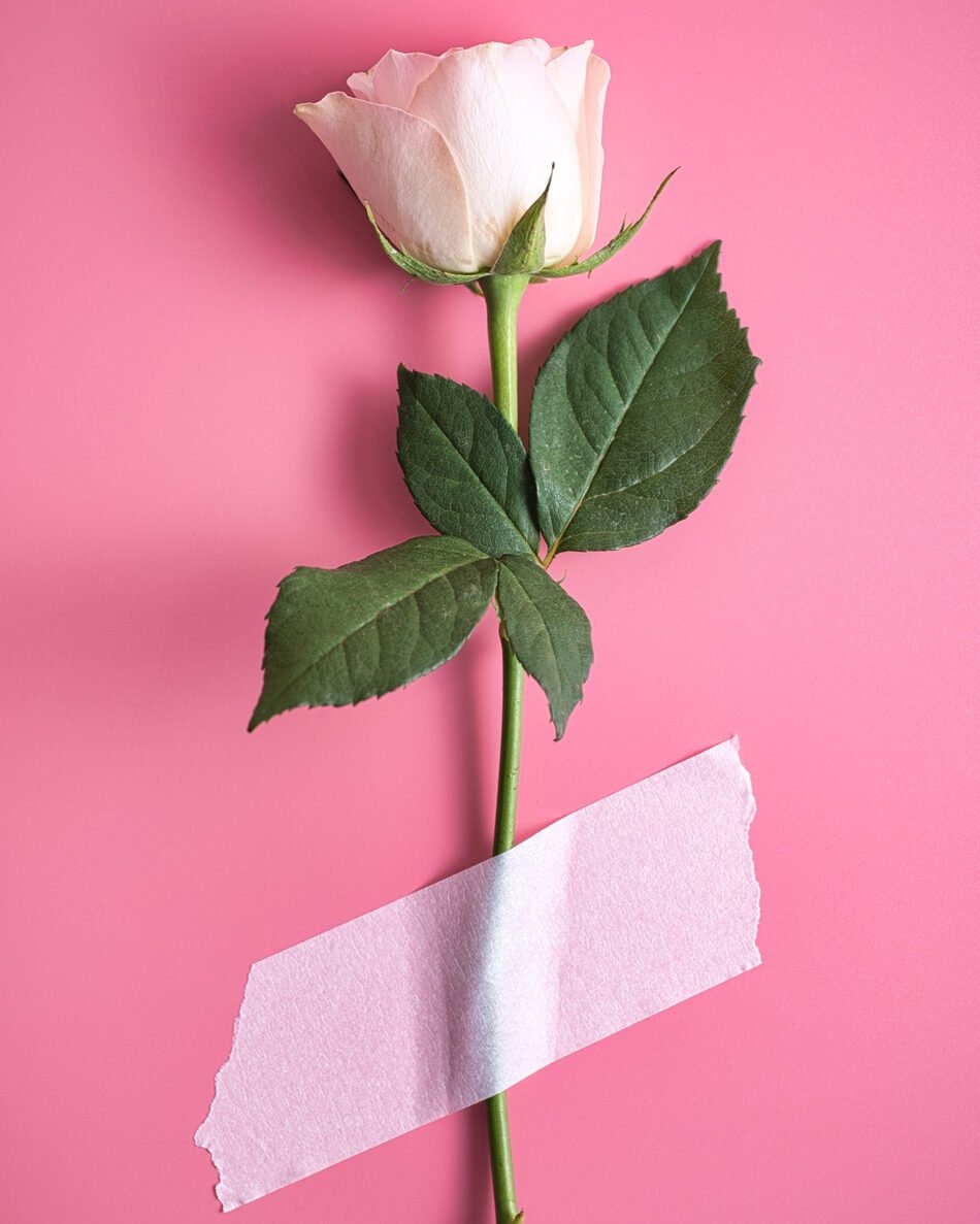 single rose stem